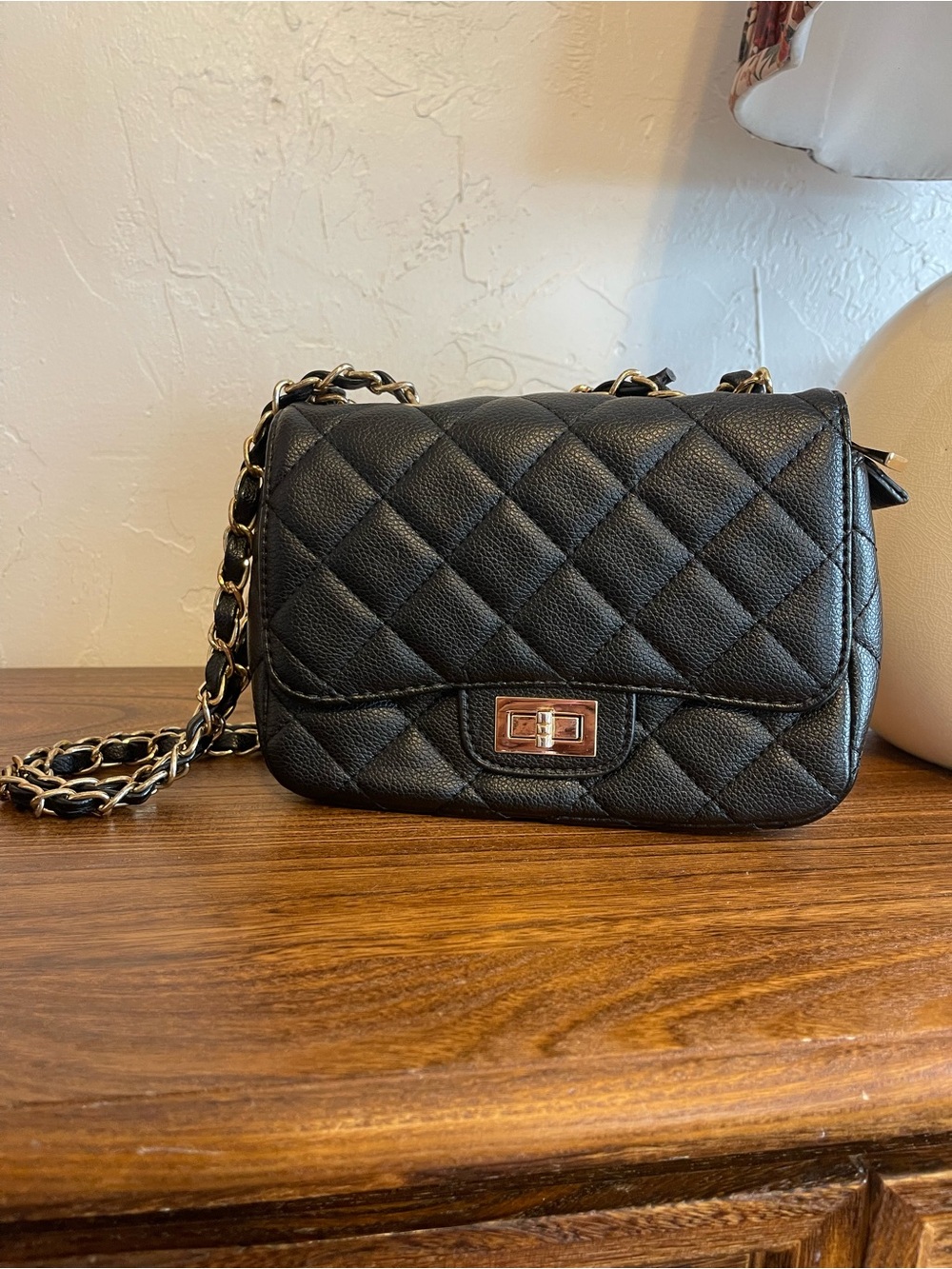 Cute Little Black Quilted Shoulder Bag!